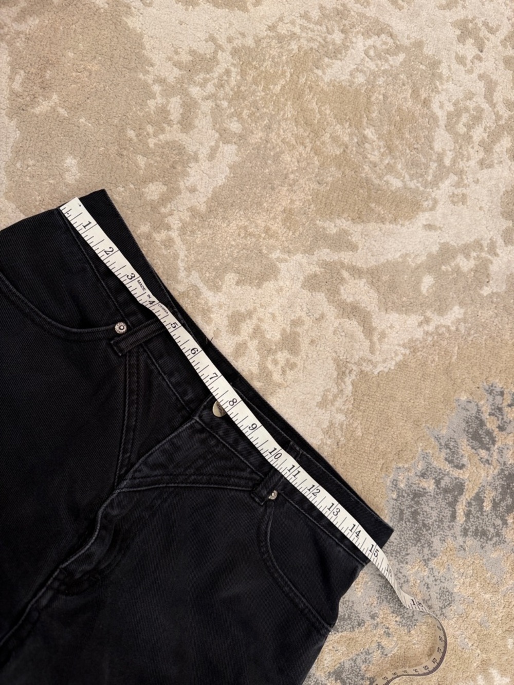 VINTAGE Rough Rider by Circle T // Women's Black 1980s  Denim Jeans size 9 - Picture 8 of 13